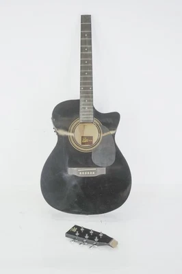 Rogue RA-090 Concert Cutaway Acoustic-Electric Guitar Black DAMAGED - Image 1 of 4