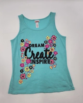 Camiseta sin mangas Justice Girl’s mezcla de algodón con apliques estampados talla 10 años usada Foto 1 de 4