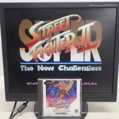 FM TOWNS SUPER STREET FIGHTER II The New Challengers CAPCOM Tested and Working - Image 1 of 4