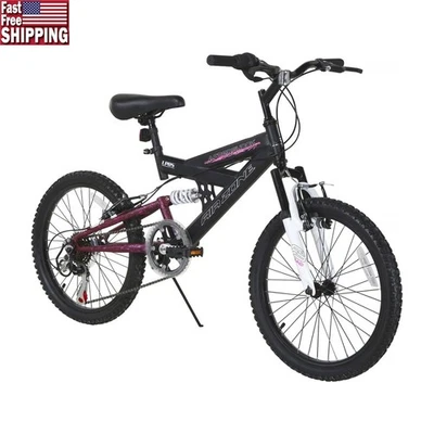 20 Inch Girls Mountain Bike Dual Suspension 6 Speed Off Road Kids Bike New - Image 1 of 4