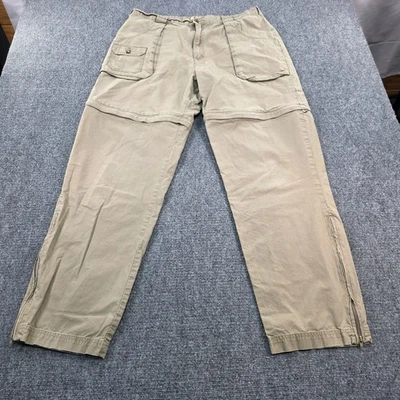 Cabela's Hombres Convertible Carga Senderismo Pantalones Cortos Cremallera Beige W40 L34 Foto 1 de 4