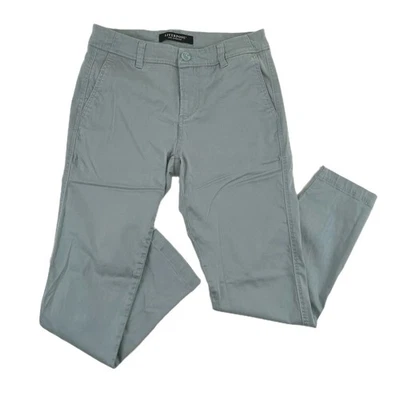 Pantalón Chino LIVERPOOL Mujer Talla 2/26 Azul Verde Largo Completo Elastizado Trabajo Foto 1 de 4