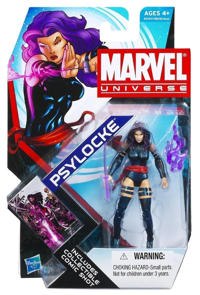 Psylocke Marvel Universe 4" Inch Action Figure #5 Series 4 Hasbro 2011 S163