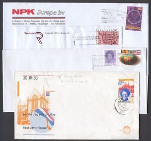 Cover X22 Netherlands Service Slogan cancel FDC 1980 (4 pcs used )