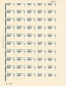 Probedruck Test Stamp Specimen Prøve Grundtvigs Kirke Slania 1968 ganzer Bogen - Bild 1 von 4