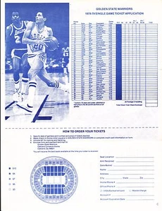 1978-79 GOLDEN STATE WARRIORS NBA BASKETBALL TICKET SALES BROCHURE - Picture 1 of 3