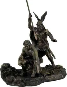 Veronese Design Nibelungenlied Siegfried's Tod Hagen Killing Siegfried Statue - Picture 1 of 10