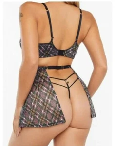 Savage X Fenty Strumpfbandrock Damen 3X schwarz grün Stretch 49 $ Damen - Bild 1 von 19