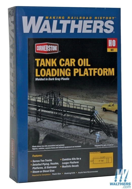 NEW Walthers 933-3104 Oil Loading Platform Kit HO Scale Train FREE US SHIP - Image 1 of 1