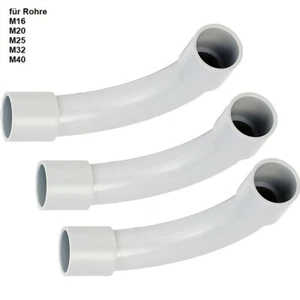 2 Stck. PVC-Rohrbogen 90° Elektrorohr Montagerohr  Kunststoffrohr PVC bogen - Bild 1 von 1