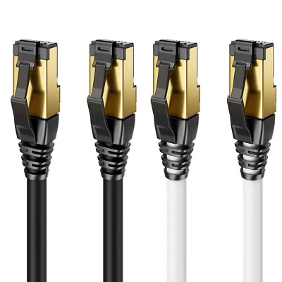 CAT8 Patchkabel Netzwerkkabel S/FTP LAN DSL Ethernet Netzwerk Kabel 0,25m - 15m - Bild 1 von 4