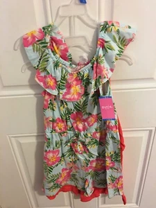 BRAND NEW GIRLS SIZE 10-12 2 PACK ZUNIE GIRL ROMPERS - Picture 1 of 9