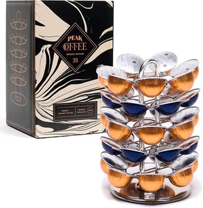 Coffee Pod Holder Stand for Nespresso Vertuo Capsules Tower Revolving Holds 35 - Picture 1 of 12