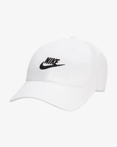 Nike Club Unstructured Futura Size L/XL White Black Hat Wash Cap FB5368 100 NWT - Picture 1 of 6