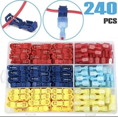 Conectores De Cable Terminales T-Tap Electricos Cables Aislados Eléctricamente - Image 1 of 4