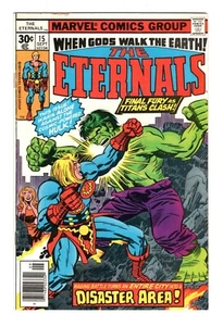 THE ETERNALS 15,VF- (7.5), 1977, JACK KIRBY, MCU MOVIE 2021, HULK APP, KEY* - Foto 1 di 2