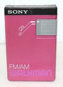 VINTAGE SONY FM/AM PINK WALKMAN SRF-21W STEREO RADIO - parts/repair!!! DNF! - Picture 1 of 22