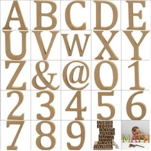 Letras del alfabeto de madera 3D colgantes independientes MDF decorar personalizar 13 cm - Imagen 1 de 39