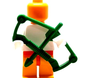 New LEGO Green Bow Arrow Recurve Drawn Arrow Large Long Bow Thick Unique Color - Picture 1 of 1