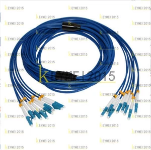 50M Indoor Armored LC-LC 8 Strand Single-Mode 9/125 Fiber Optical Patch Cord - Afbeelding 1 van 1