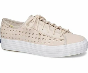 Keds WH59087 Women's Triple Kick Perf Leather Pink shoes, 5 Med - Picture 1 of 5