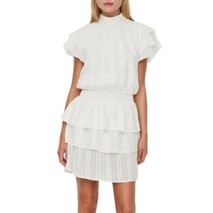 Vero Moda Pretty 2/4 Short Dress - Snow White - Picture 1 of 4