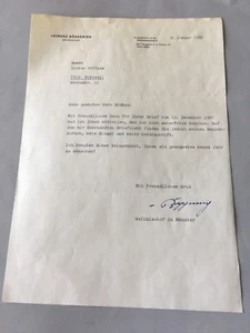 LAURENZ BÖGGERING †1996 Bischof Münster signed Brief 20 x 30 Autogramm - Bild 1 von 1
