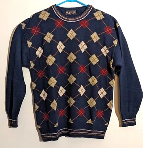 Brandini Italy Multicolor Wool Blend Men's Sweater Size Med Excellent Condition - Picture 1 of 10