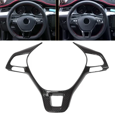 Cubierta de tira de volante de fibra de carbono para Volkswagen Jetta VW 2016-2019 Foto 1 de 4