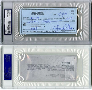 Jim Parker SIGNIERTER PERSÖNLICHER SCHECK Baltimore Colts (DEZ) PSA/DNA HANDSIGNIERT Platte - Bild 1 von 1