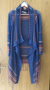 ONLY Ajour  Strick Jacke Mantel Cardigan Tauben Blau Jeans 36/38/40 S / M - Bild 1 von 8