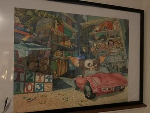Vtg 1984 Springbok Gremlins Go Go Gizmo! 1000 pc Puzzle ~ 24" x 30" Framed - Picture 1 of 1