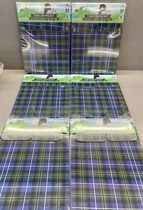 World Of Tartan Scottish blue Cork 6 Placemats 12 Coasters Christmas Hogmanay - Picture 1 of 10