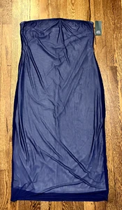 Wild Fable Women's Size XXL Tube Mesh Midi Bodycon Dress Blue - Picture 1 of 9