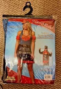 NEW-ADULT WHISKEY WESTERN SALOON ALCOHOL DRINKING PARTY COSTUME DRESS GC7595