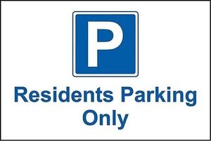 Residents Parking Only metal park safety sign - Picture 1 of 1