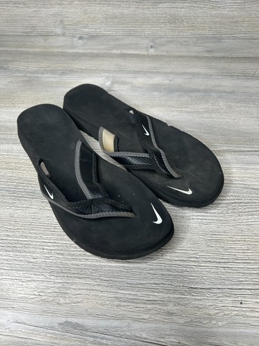 Scarpe sandalo infradito donna Nike Celso taglia 10 medio nero sintetico