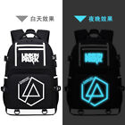 Linkin Park Luminous Backpack USB Charging Travel Laptop Bag Casual SchoolBag