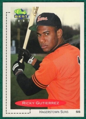 Ricky Gutierrez - 1991 Classic Best #55 - Hagerstown Suns Baseball Card - Image 1 of 2