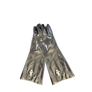 Ultra Heavy Duty Black Rubber Gloves XL Chemicals Cleaning Agents (1 pair) - Picture 1 of 4