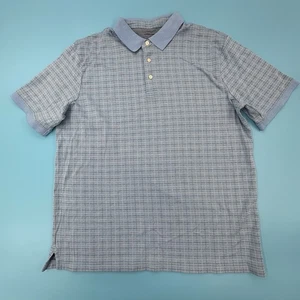 LAND END Mens Size:XLARGE Short Sleeve Traditional Fit Polo Color:LIGHT BLUE PLA - Picture 1 of 6