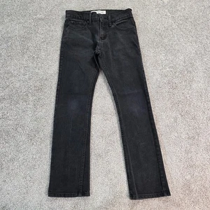 Levis 511 Boys Jeans 14 27 x 27 Black Straight Slim Fit Stretch Denim Dark Wash - Picture 1 of 24