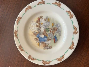 Plato y plato de conejo Beatrix Potter vintage - Imagen 1 de 10