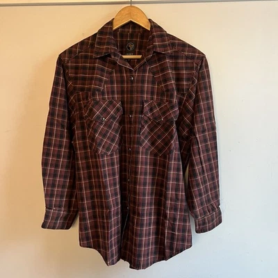 IVORY COAST Men’s Size M Long Sleeve shirt Red Plaid Western - Image 1 of 4