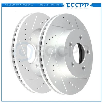Front Brake Discs Rotors For 2002 2003 2004 2005 2006-2007 Jeep Liberty Drilled - Изображение 1 из 4