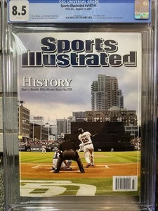 Barry Bonds Sports Illustrated CGC 8.5 Newsstand 8/13/2007 San Francisco Giants - Picture 1 of 7