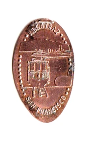 Elongated Penny "Alcatraz-San Francisco" Fisherman's Wharf Pier 39 Zink - Bild 1 von 1