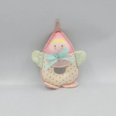 Ancien Doudou hochet lutin poupée rose bleu pois COROLLE - 35280 - Photo 1/2