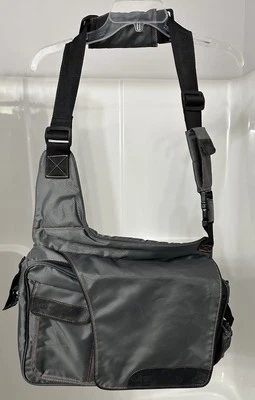 尿布 Dude 尿布袋爸爸包灰色/橙色斜挎包信使 — 第 1/4 张图片