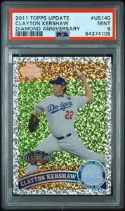 Clayton Kershaw Topps 2011 actualización #US140 aniversario diamante PSA 9 - Imagen 1 de 2